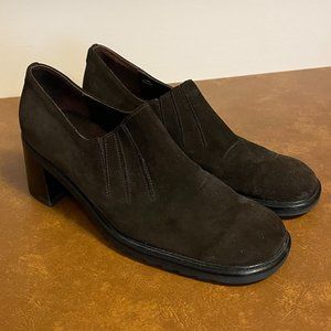 Aquatalia Brown Suede Block Heels Size 7.5